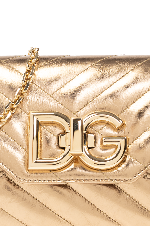 【DOLCE&GABBANA】GOLD Lop キルティングショルダーバッグ Gold 'Lop' quilted shoulder bag Dolce & Gabbana
